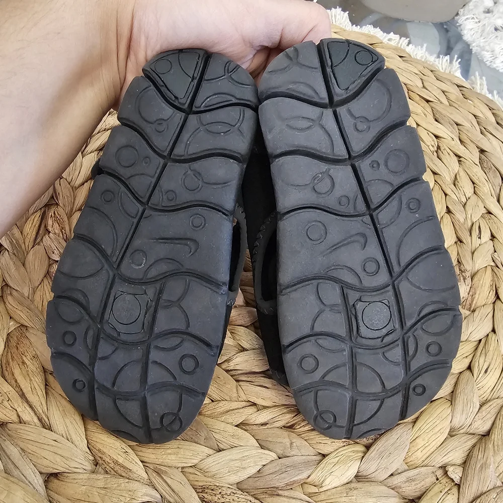 Nike Black Sandals with Adjustable Velcro Straps